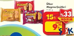 ÜLKER DANKEK MAGMA KEK ÇEŞİTLERİ 65 G